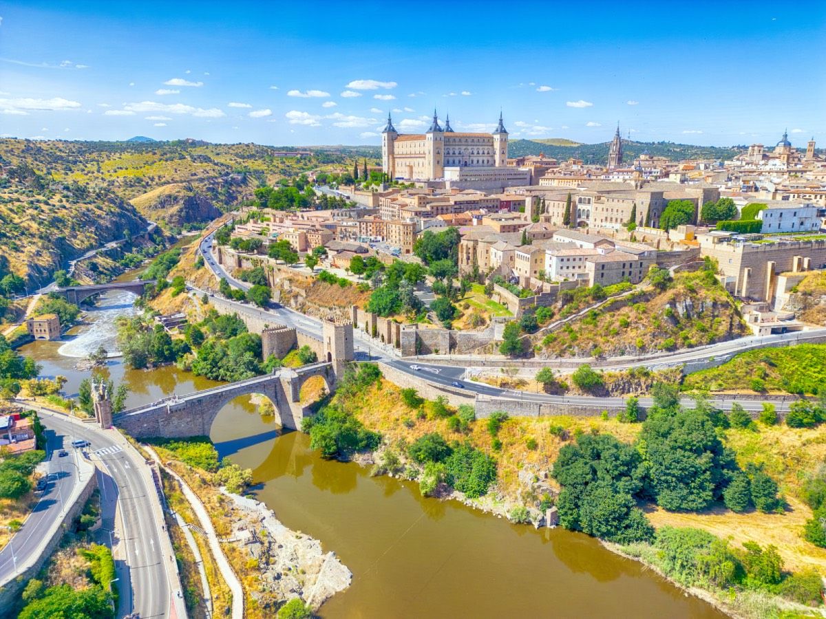 Vista aérea de Toledo y sus monumentos