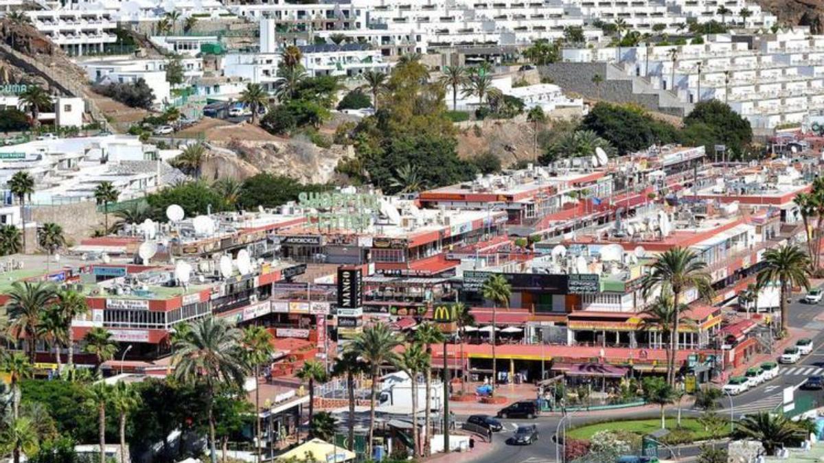 Vista de la urbanización turística de Puerto Rico, en el municipio de Mogán