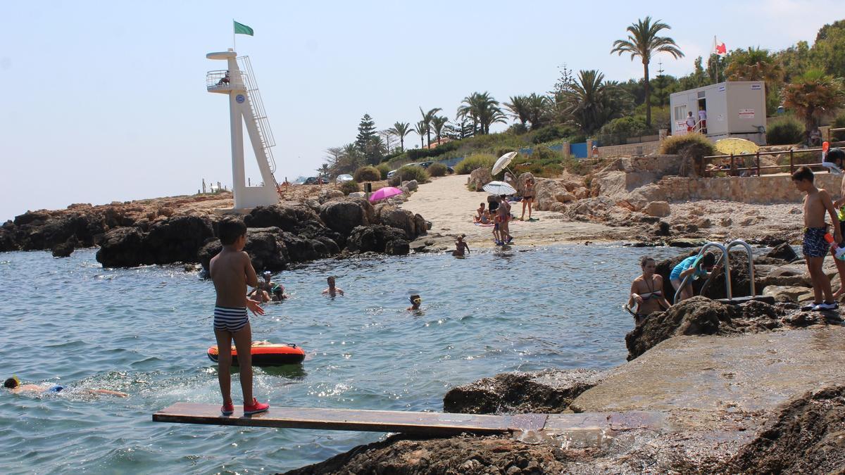 La playa del Trampolí de Dénia