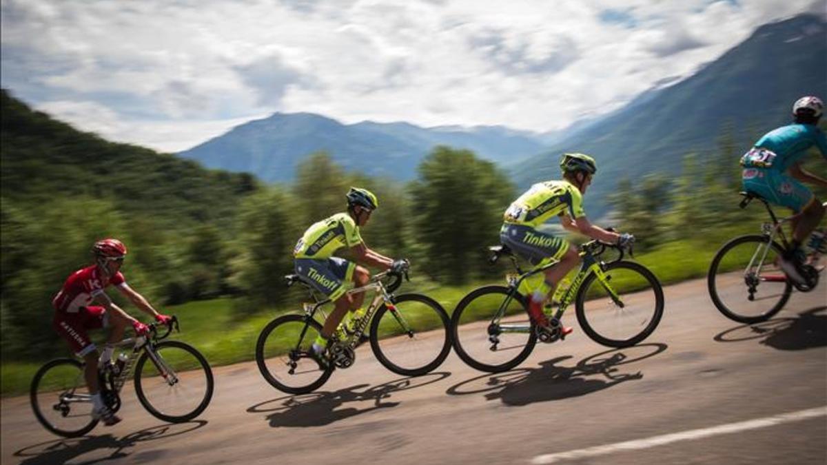 Alberto Contador, durante la última etapa del Douphiné