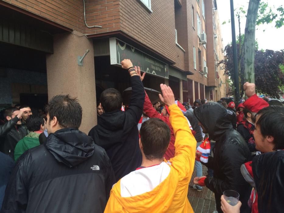 La afición sportinguista en Getafe