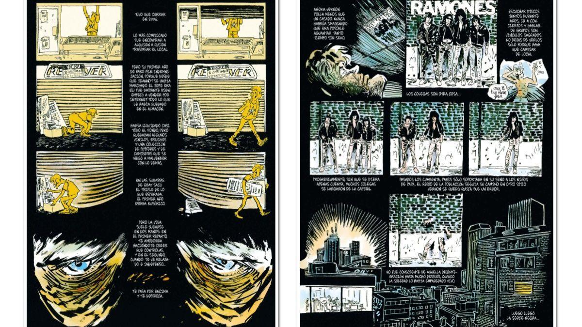 Dos páginas de la adaptación al cómic que Luz ha realizado de la novela ‘Vernon Subutex’, de Virginie Despentes.