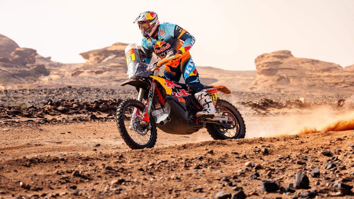 Edgar Canet, piloto Red Bull KTM Factory Racing, durante una etapa