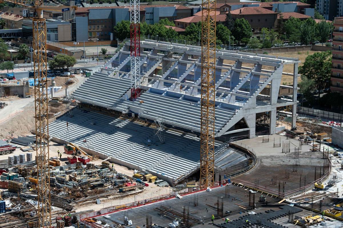 Las obras de la Nueva Romareda en julio