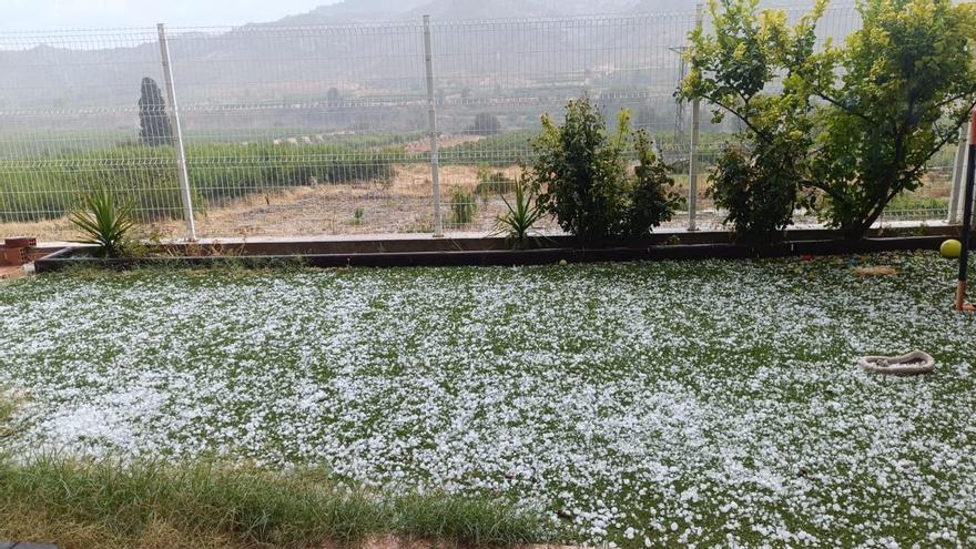 Así caía el granizo en Calanda este pasado lunes