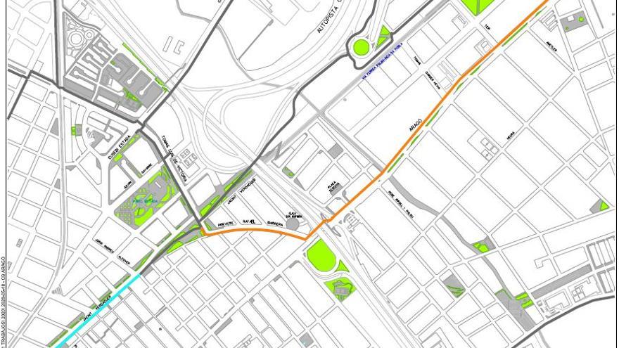 Plano del futuro carril bici.