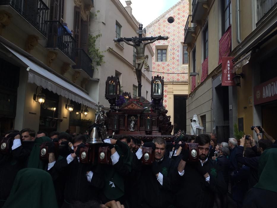 Las imágenes de la procesión de Vera Cruz, en el Jueves Santo de la Semana Santa de Málaga