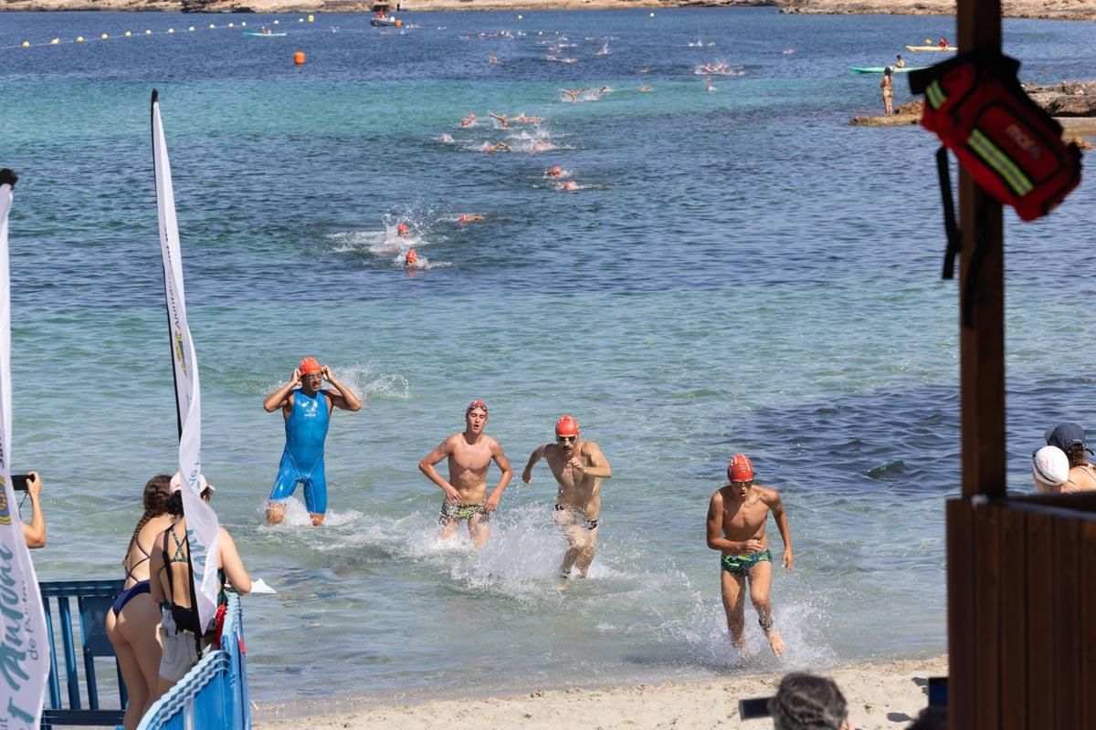 Las imágenes de la travesía a nado del Canal de Sant Antoni
