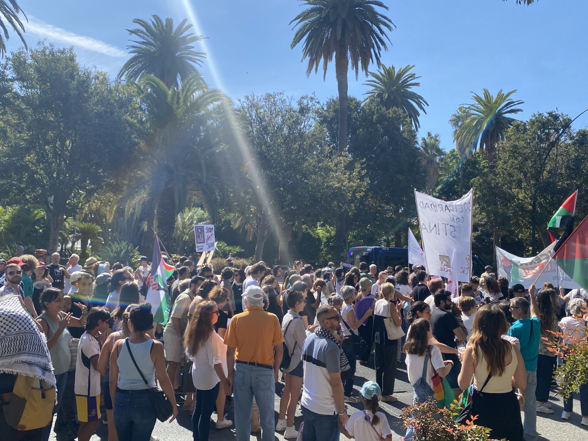 Manifestación en Málaga en favor del pueblo palestino