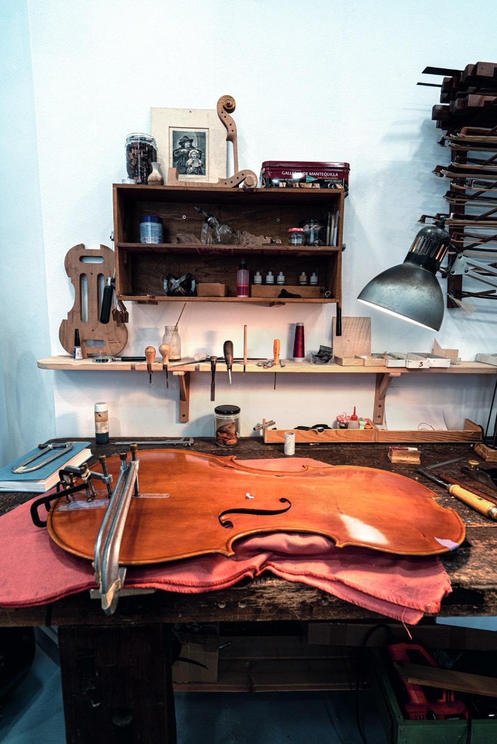 Detalle del taller de Magdalena Aguilar Huéscar.