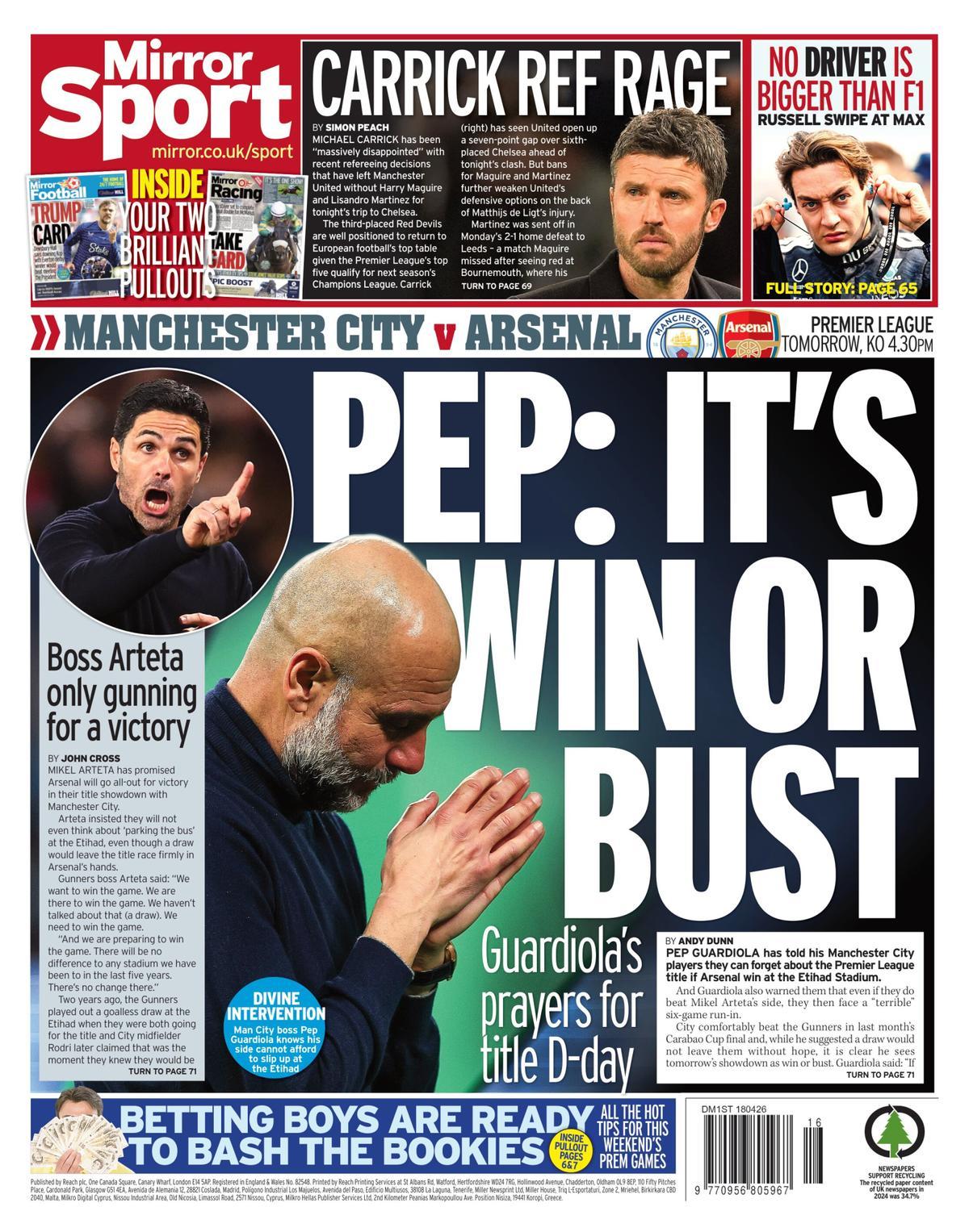 Las imágenes de las portadas de hoy