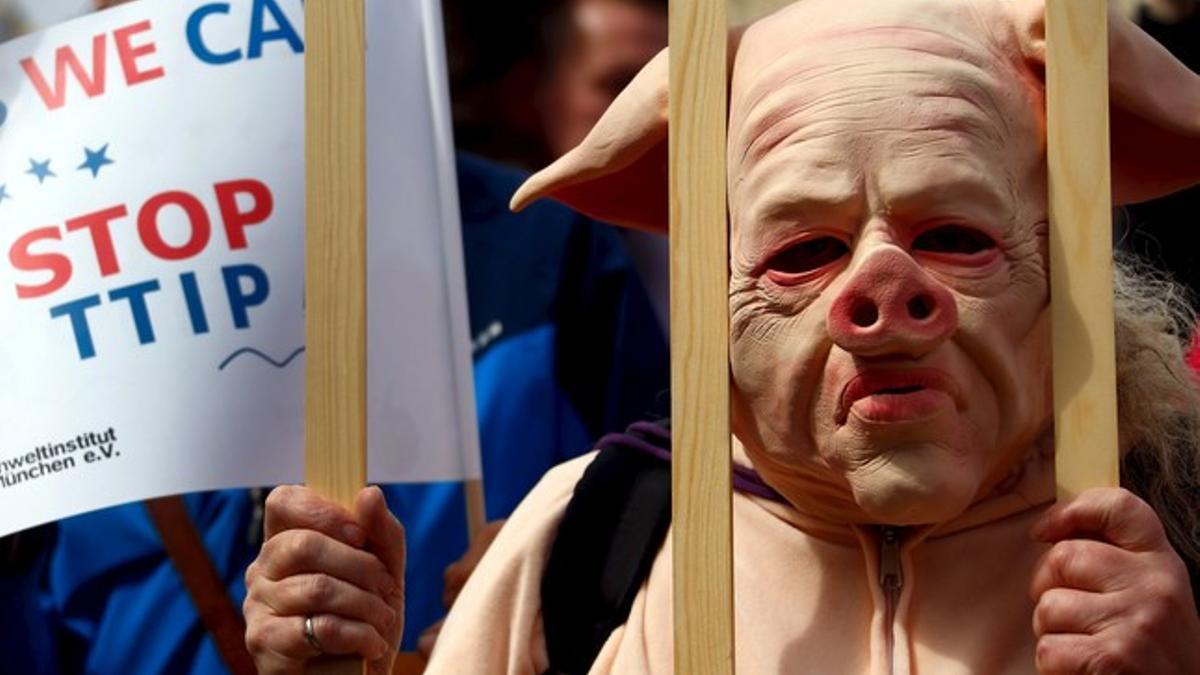 La protesta contra el TTIP en Múnich.