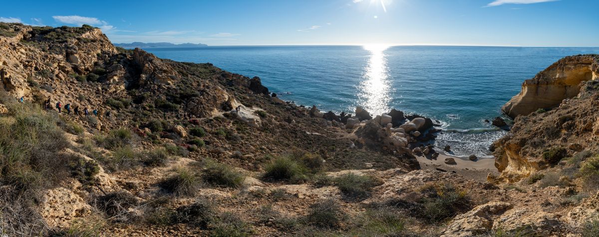 Cala senderista en Mazarrón.