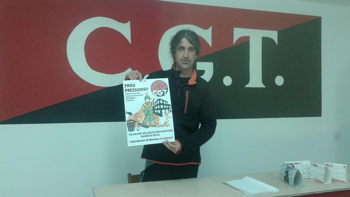 Josep A. Fernández Páxaro, secretari general de la CGT Manresa