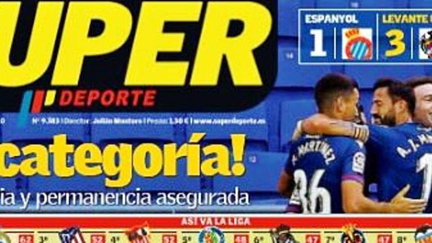 Esta es la portada de SUPER de este domingo