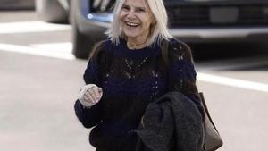 Eugenia Martínez de Irujo abandonando el hospital en el que ha nacido el hijo de Carlos Fitz-James Stuart y Belén Corsin