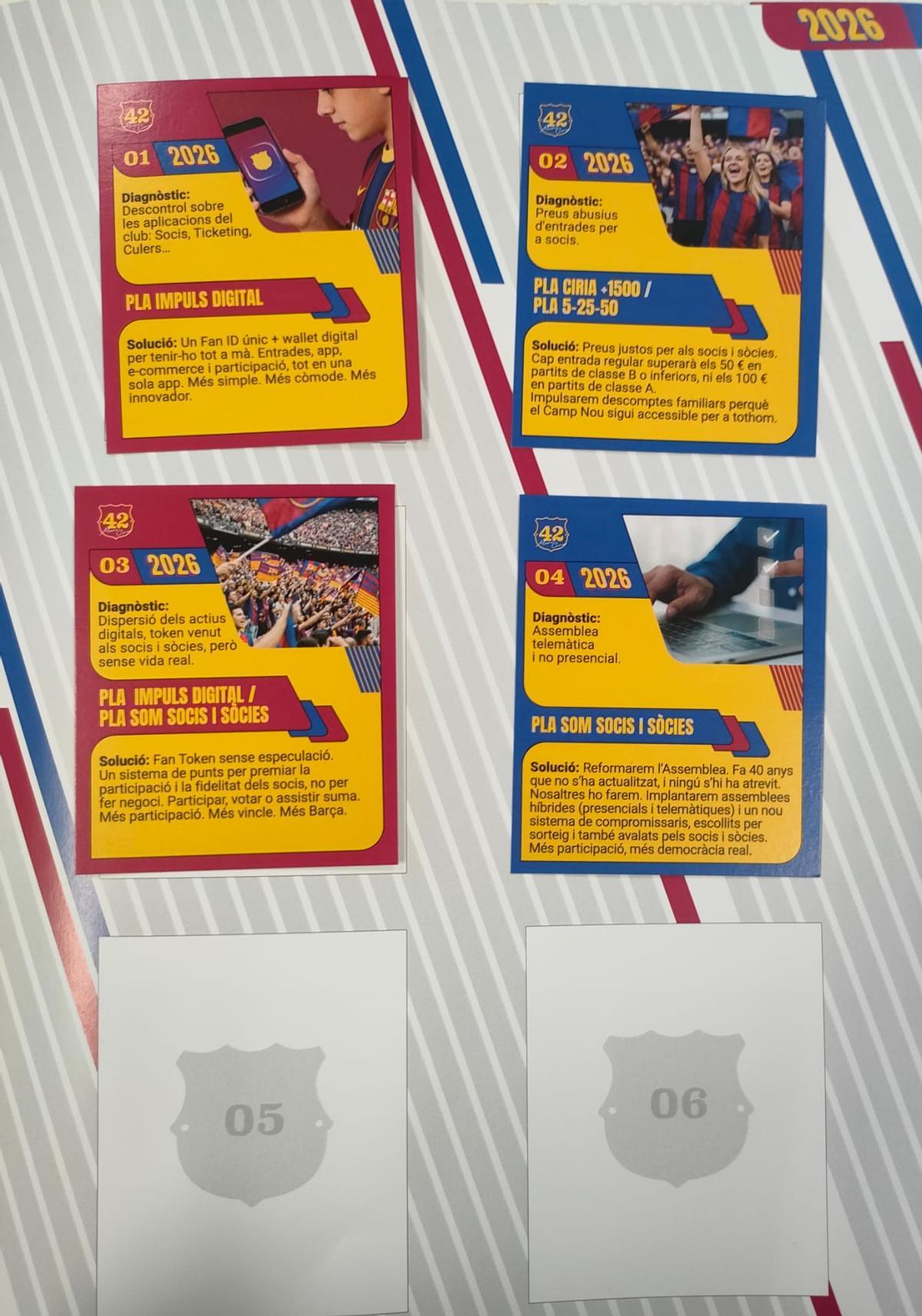 El álbum de cromos de propuestas de Marc Ciria.