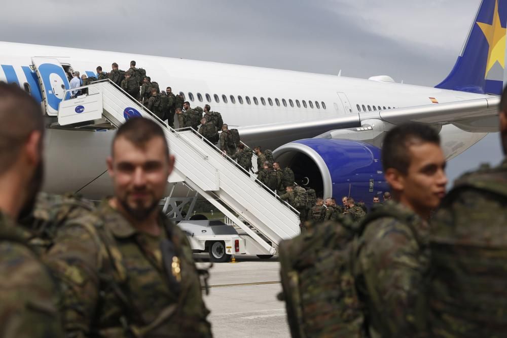 Salida de militares asturianos para Polonia
