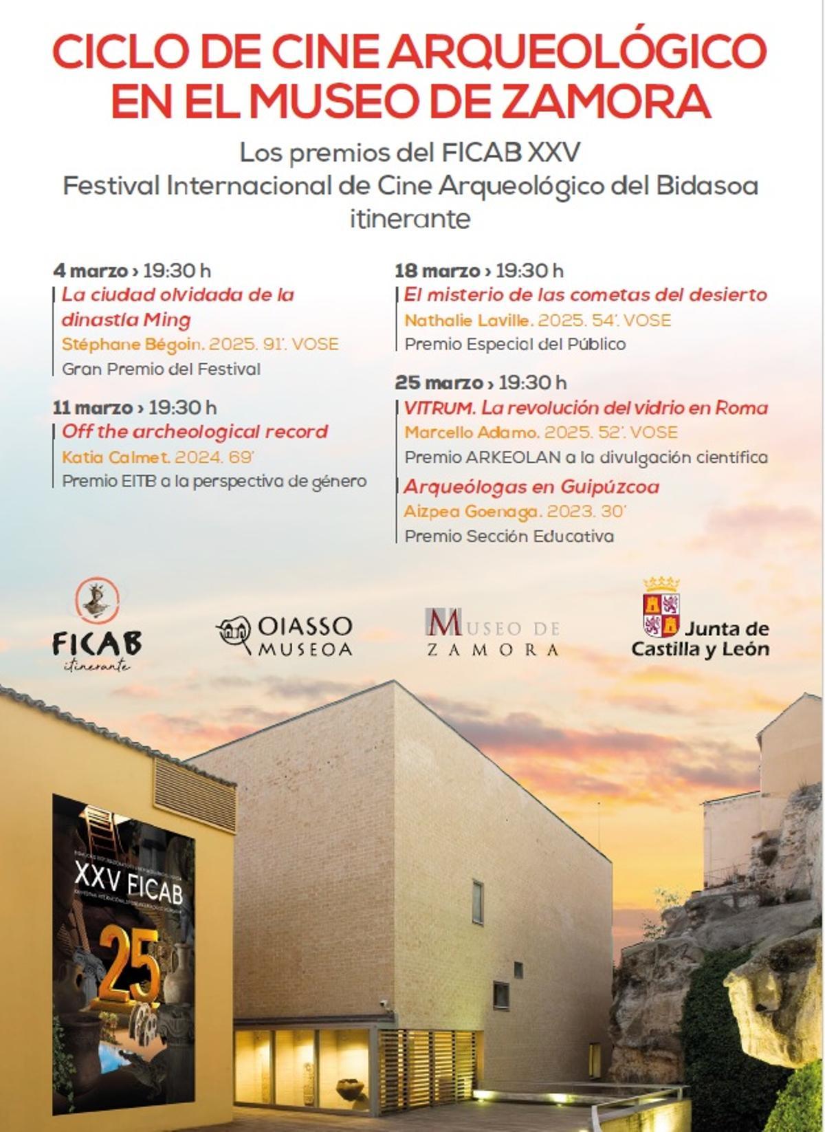 Cartel ciclo museo arqueológico.