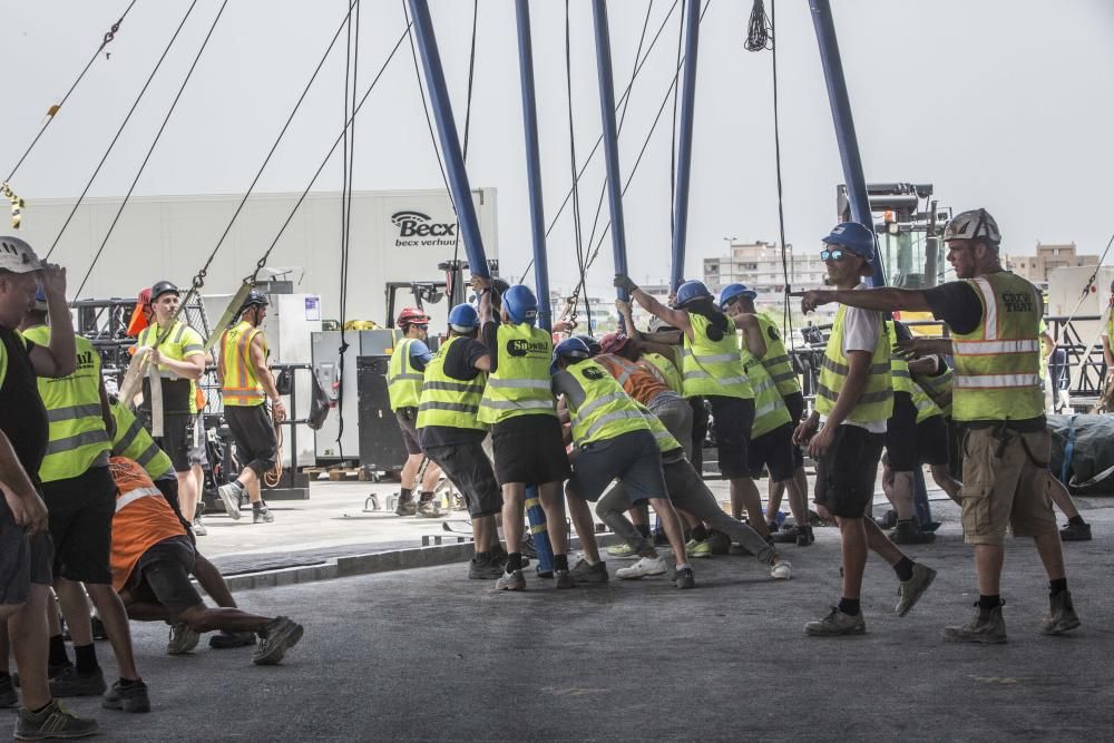 La compañía inicia en el recinto de Rabasa el montaje de la gran carpa de su espectaculo 'Totem'