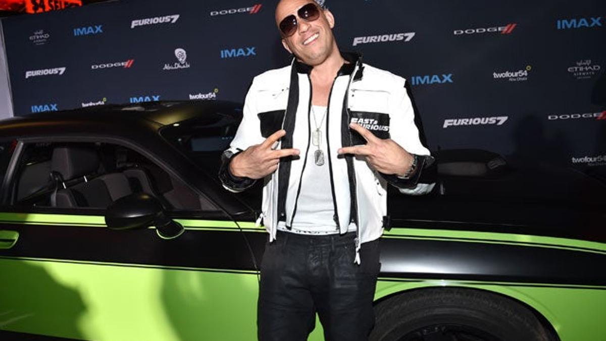 Vin Diesel en la première mundial de 'Fast and Furious 7' en Los Ángeles