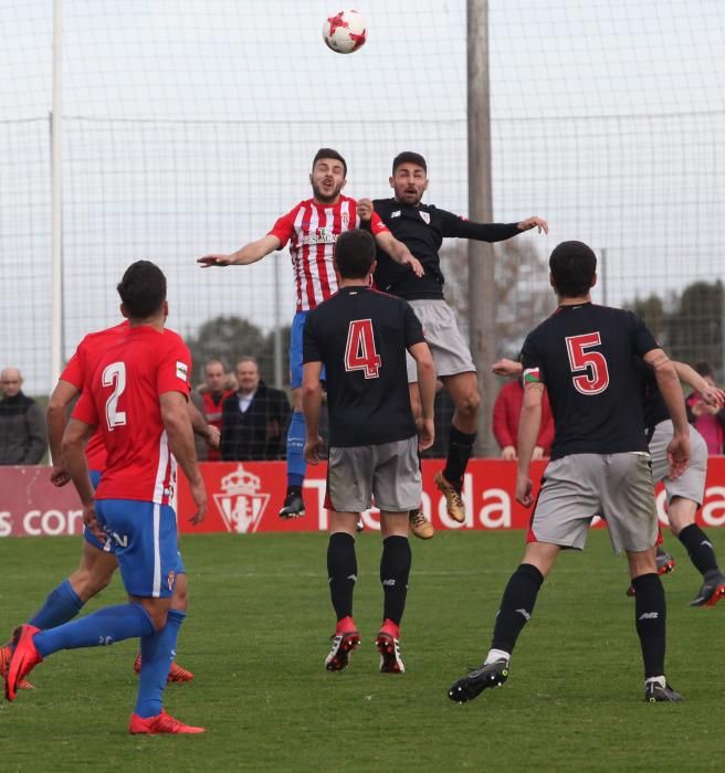 Partido entre el Sporting B y el Athletic B