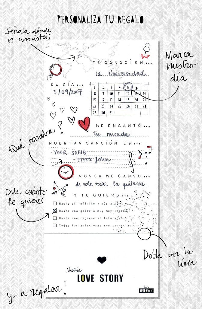 Regalo de San Valentín: carta de amor prefabricada