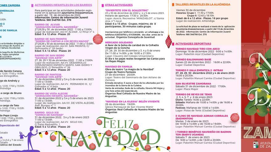 Programa de Navidad en Zamora 2022-2023 en PDF