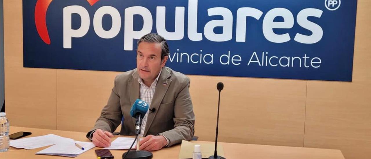 El diputado autonómico del PP, Nando Pastor, este viernes en Alicante