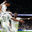 Bellingham, Mbappé y Vinicius celebran un gol contra el Valencia.