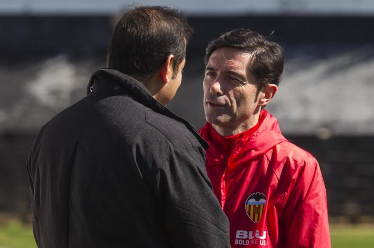 Garay es la única ausencia del entrenamiento del Valencia