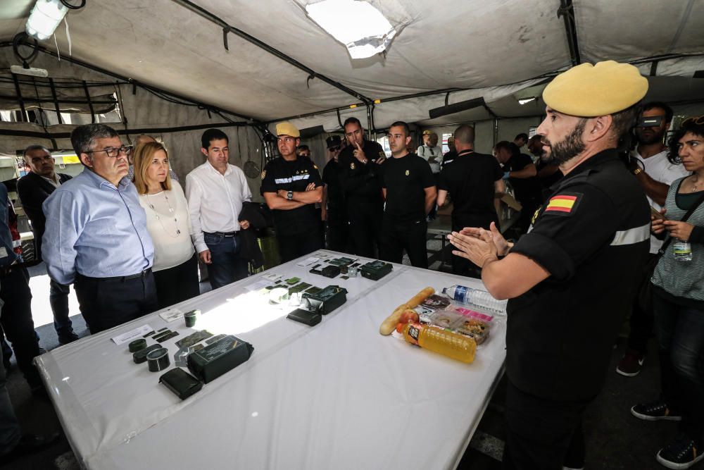 Simulacro de extinción de incendios en Alcoy