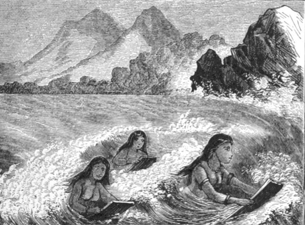 Ilustración para el artículo de Mark Twain 'Surf-bathing-failure'
