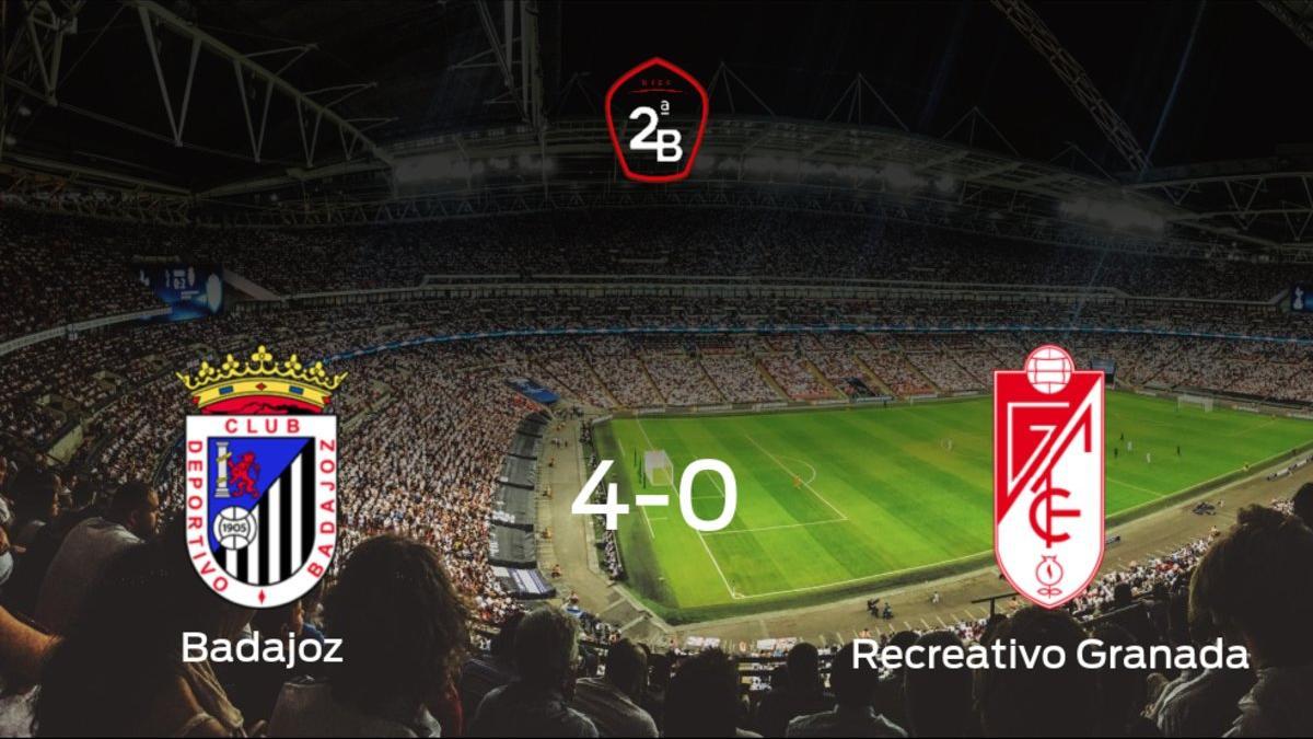 Los tres puntos se quedan en casa: goleada del Badajoz al Recreativo Granada (4-0)