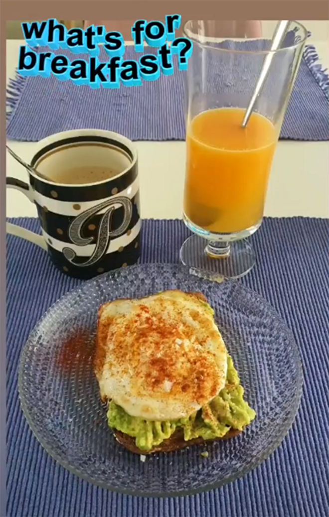El desayuno de Paula Echevarria con aguacate