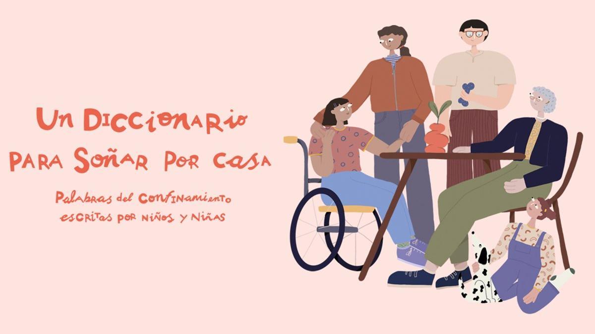 Ilustración de la portada del diccionario realizado por los niños y niñas que ayuda CaixaProinfancia