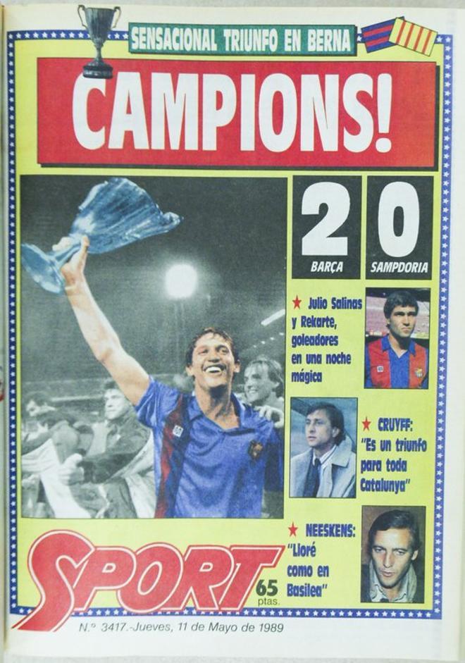 1989 - Los blaugrana ganan la Recopa de Europa ante la Sampdoria
