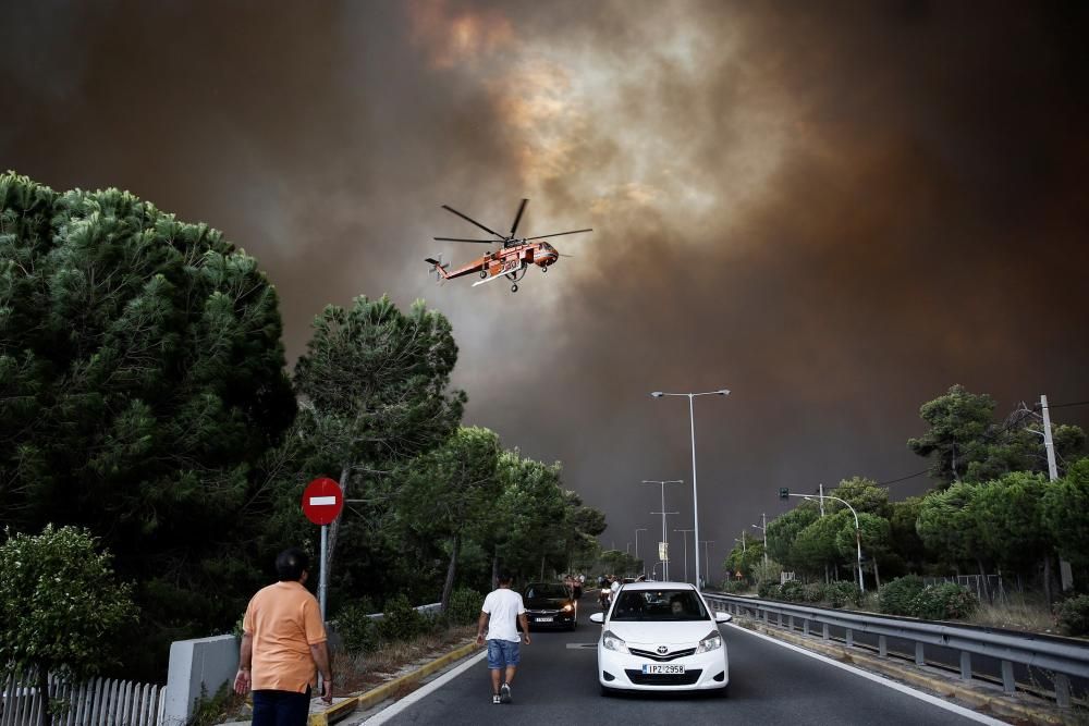 Al menos 50 muertos por incendios en Grecia.