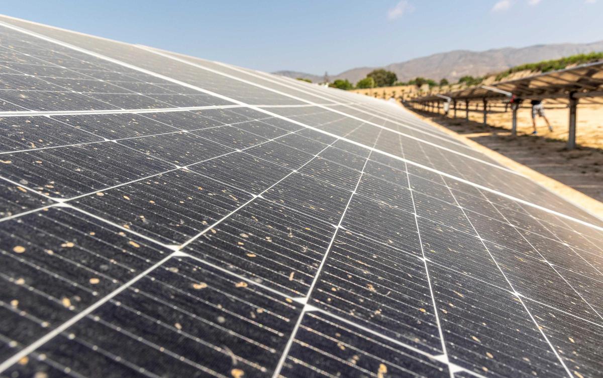 Una planta solar en la provincia de Alicante.