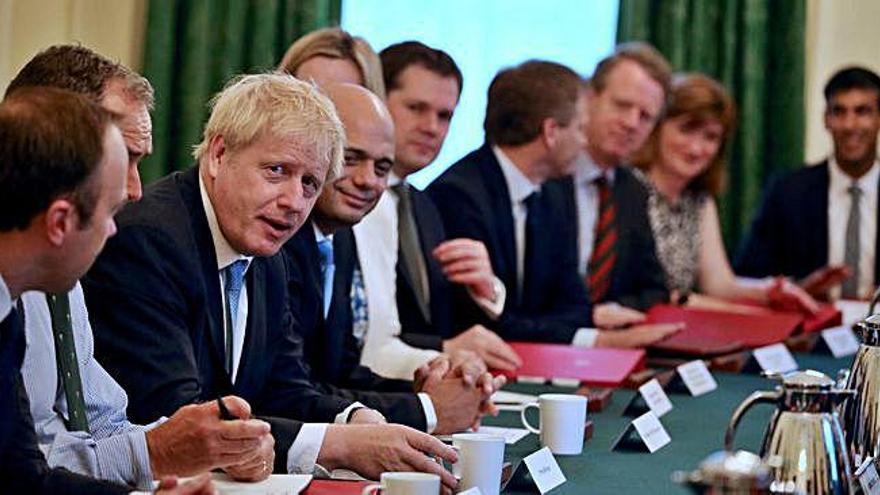 Boris Johnson, en la seva primera reunió de govern.