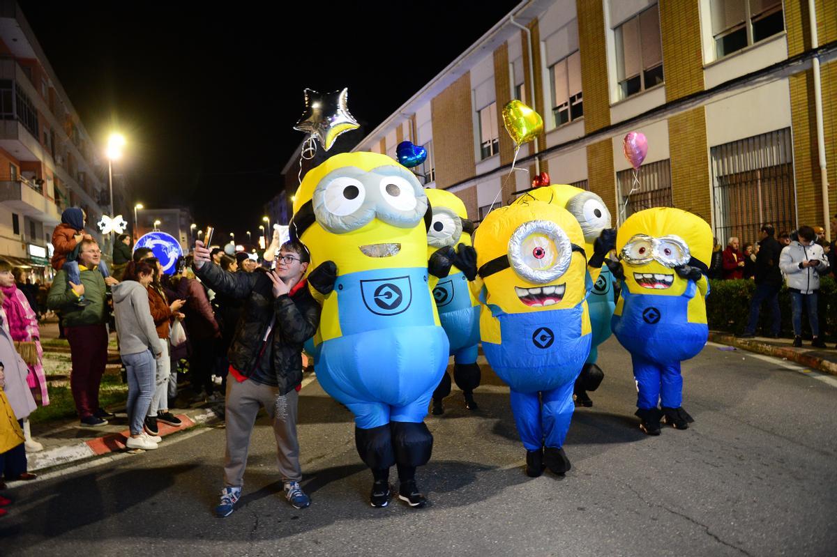 Minions en la cabalgata de Reyes de Plasencia.