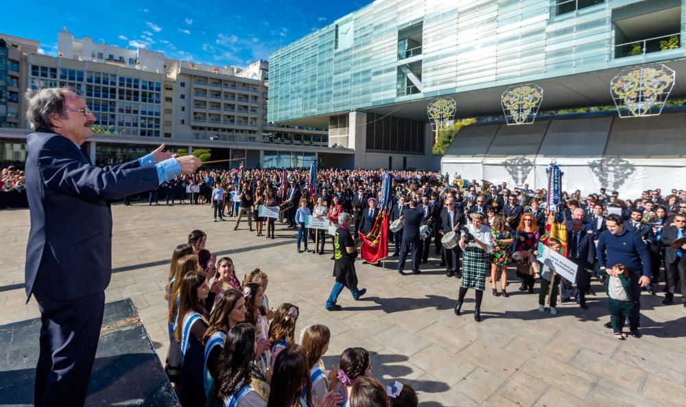 Las bandas marcan el ritmo del arranque de las fiestas de Benidorm.