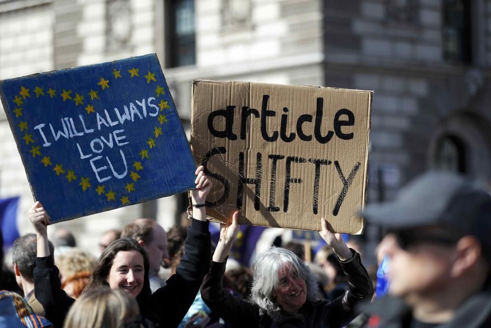 Manifestación en Londres contra el ''Brexit''