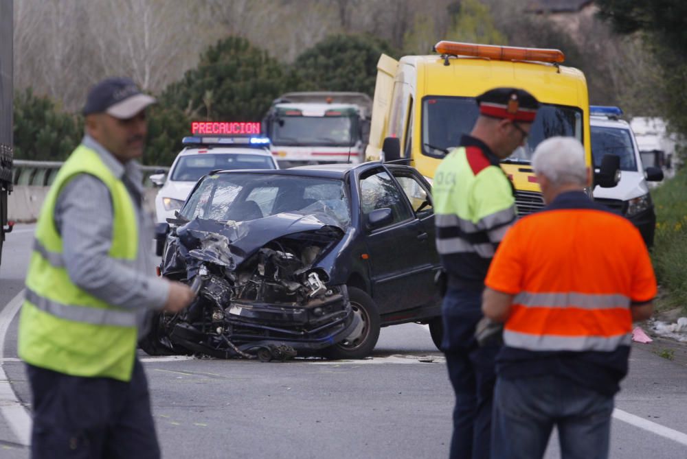 L''accident ha obligat a tallar la C-35 durant una estona