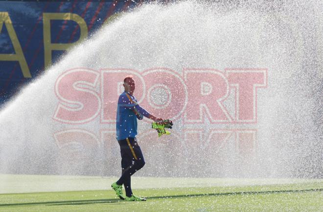 El entrenamiento del Barça, en imágenes