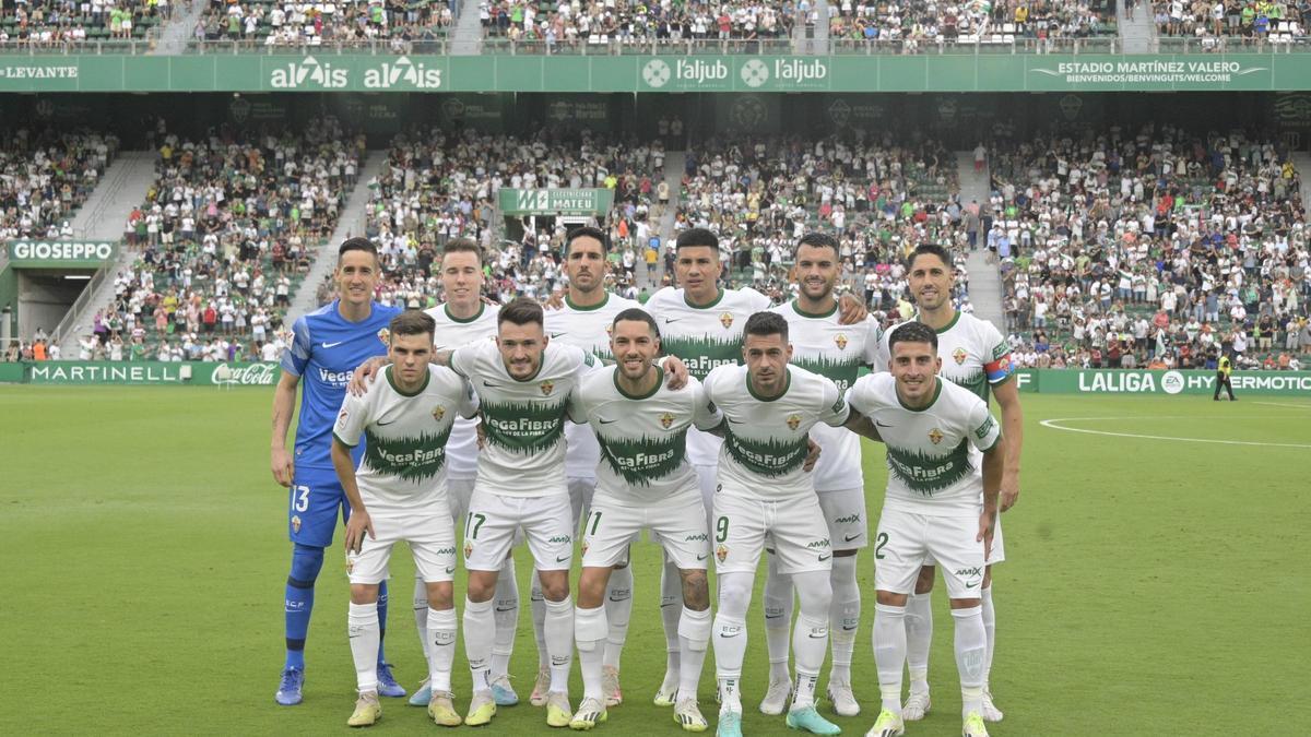 Once inicial del Elche en el partido de este pasado domingo contra el Leganés