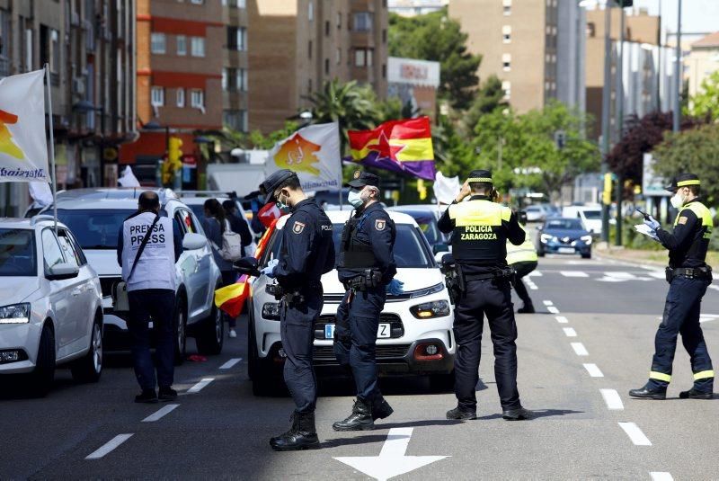 La caravana de Intersindical recorre Zaragoza el 1 de mayo