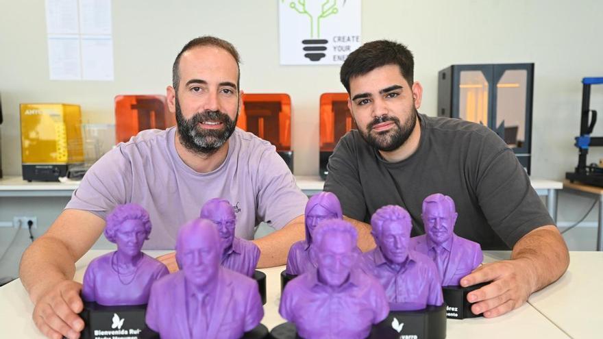 Así son los bustos de fundadores de empresas de Elche como Pikolinos, Gioseppo, Paredes y Grupo Soledad
