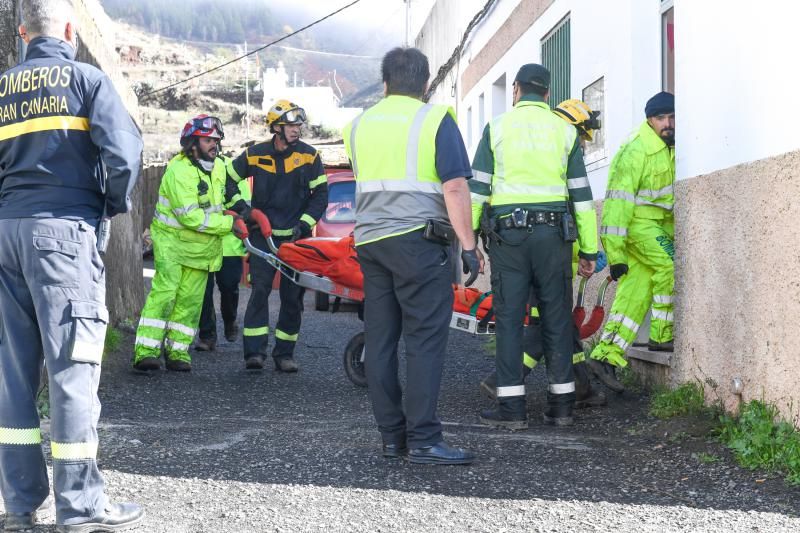 Rescate de las 4 víctimas mortales del accidente en Gáldar