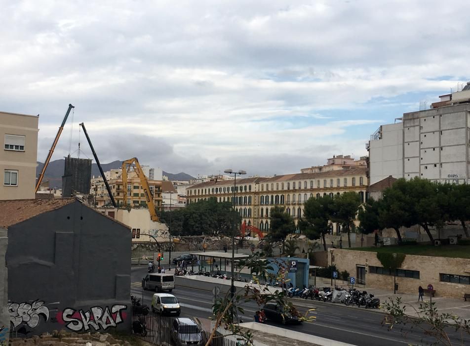 Así queda la plaza de la Merced sin el edificio del Astoria.